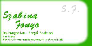 szabina fonyo business card