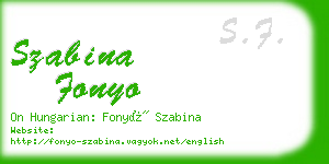 szabina fonyo business card